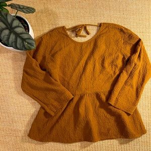 Yellow backless Madewell top